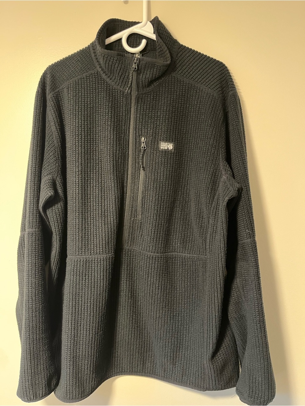 Mountain Hardwear Summit Grid Quarter-Zip Waffle Knit Fleece (XL Black)